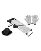 Mandoline Professional + Schutzhandschuhe schwarz/silber - 825g