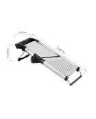 Mandoline Professional + Schutzhandschuhe schwarz/silber - 825g