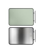 2-in-1-Schneidebrett oliv/silber - 43x27,5x2,4 cm