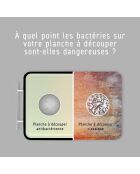 2-in-1-Schneidebrett oliv/silber - 43x27,5x2,4 cm