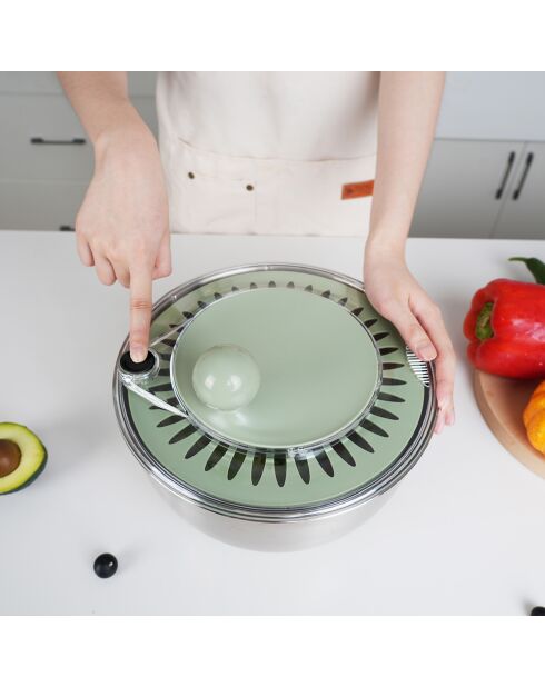 Centrifuga per insalata 2 in 1 oliva/argento - 876g