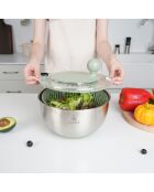 2-in-1-Salatschleuder oliv/silber - 876 g