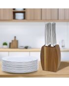 Bloc 6 couteaux steak Jet Satin bois - 280x180x50 cm
