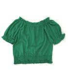 Blouse en Lin mélangée verte