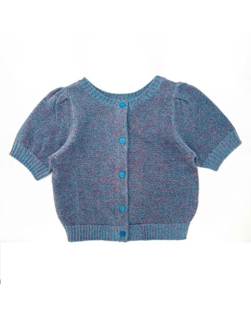 Cardigan blu in lurex
