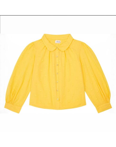 Blusa gialla a pois