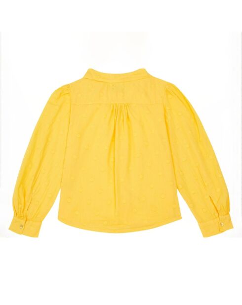 Blusa gialla a pois