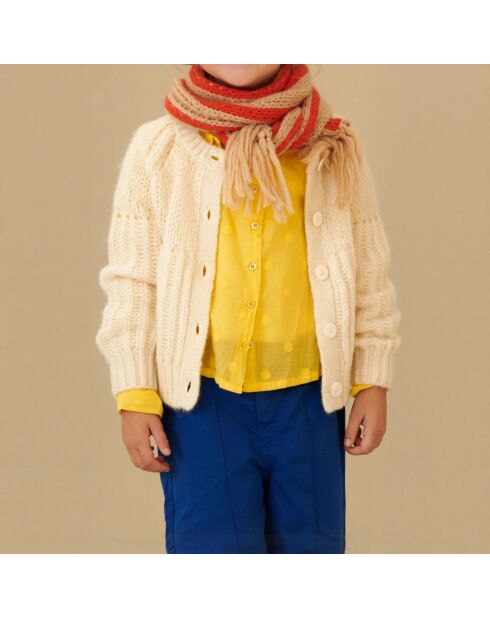 Gele blouse met stippen
