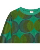Sweat en Coton Bio imprimé vert