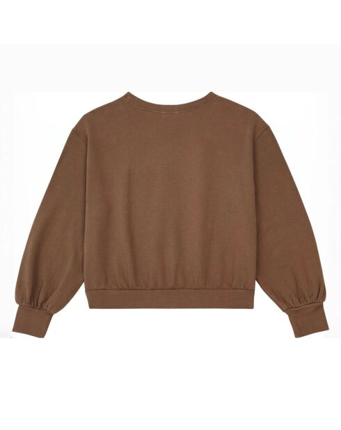 Sweat Uni Coton Bio marron