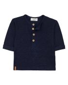 T-Shirt Manches Longues en Lin Beto bleu marine