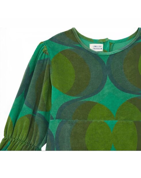 Robe en Coton Bio Retro verte