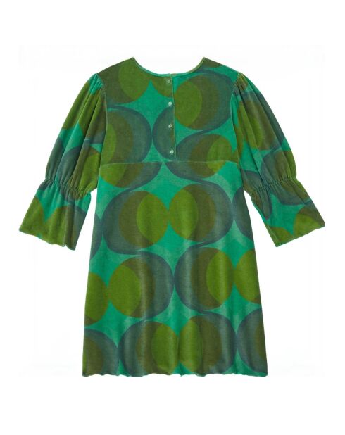 Robe en Coton Bio Retro verte