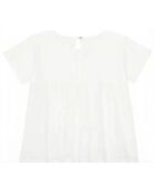 T-shirt à volants blanc