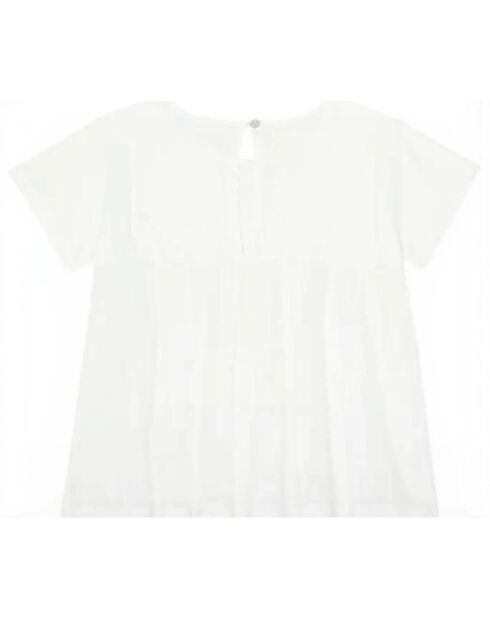 T-shirt à volants blanc