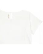 T-shirt à volants blanc