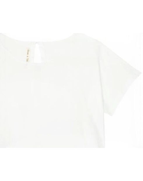 T-shirt à volants blanc