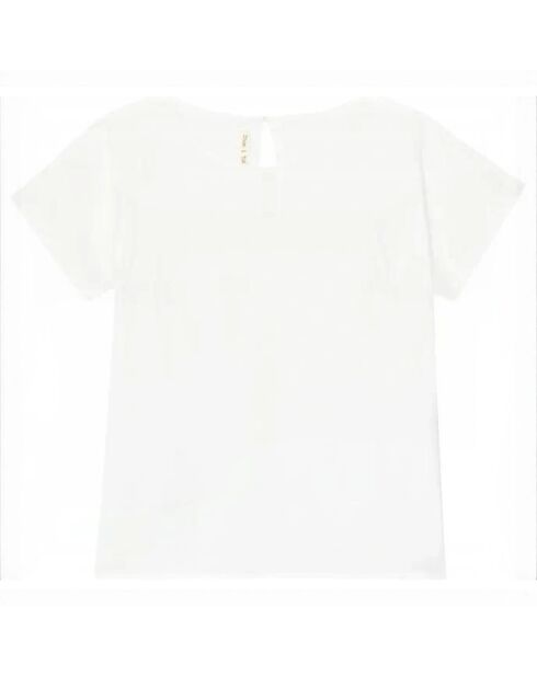 T-shirt à volants blanc
