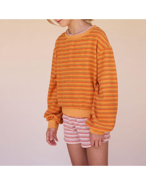Short Rayé Eponge rose