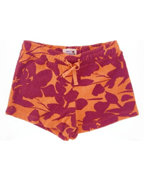 Short Fleurs Eponge orange