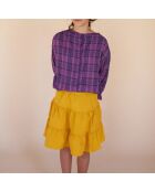 Jupe Volants jaune moutarde