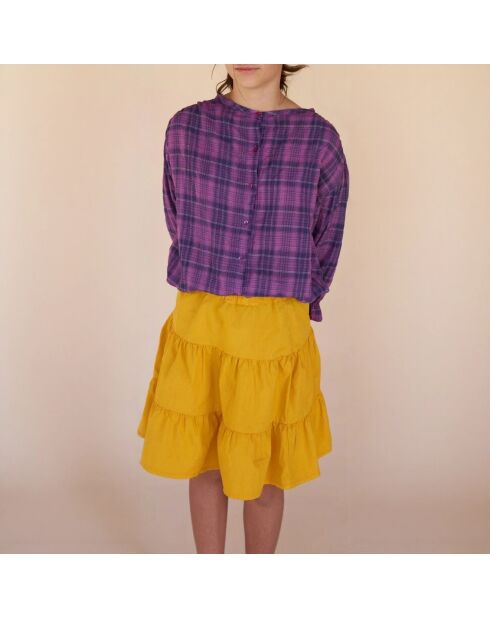Jupe Volants jaune moutarde