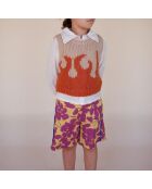 Pull Sans Manches Flamme orange