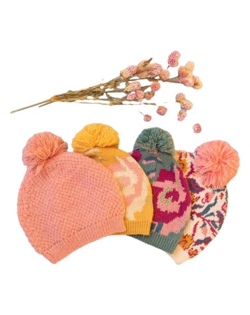Bonnet en Laine mélangée Alaska rose