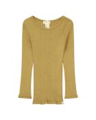 T-shirt en Soie et Coton Bergen  ocre