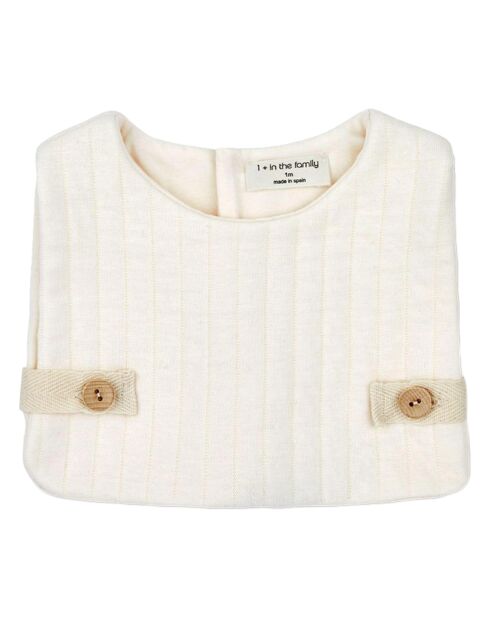Cardigan trapuntato Baba ecru
