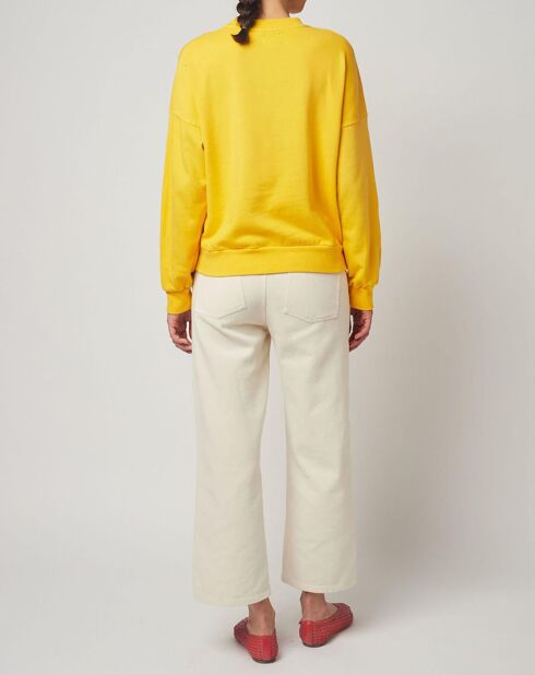 Sweat en Coton Bio Living In A Shell jaune