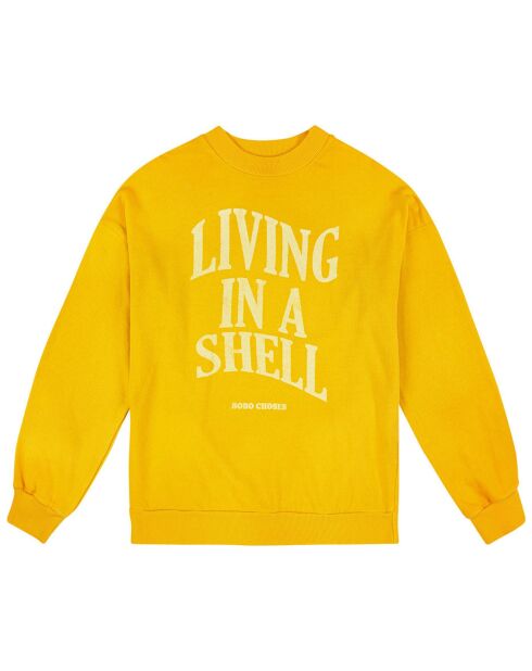 Sweat en Coton Bio Living In A Shell jaune