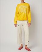 Sweat en Coton Bio Living In A Shell jaune