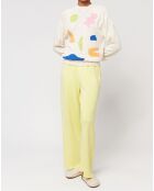 Pullover Summer Landscape mit Intarsienmuster in Ecru