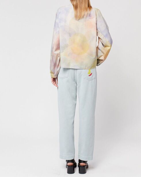 Baggy-Jeans in verwaschenem Blau