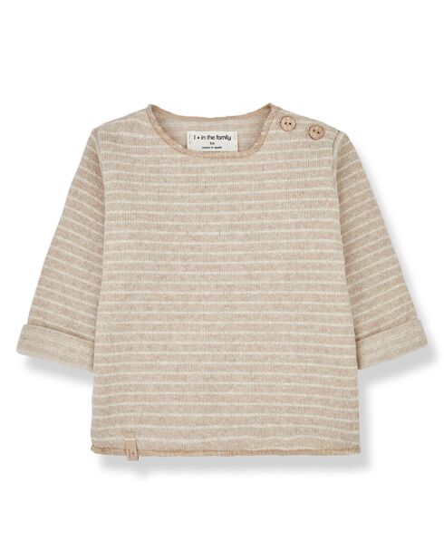 T-Shirt Matière Recyclée Rayé Aubin beige