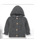 Cardigan à Capuche 100% LaineAniol gris