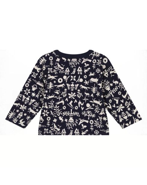 Cardigan Imprimé bleu marine