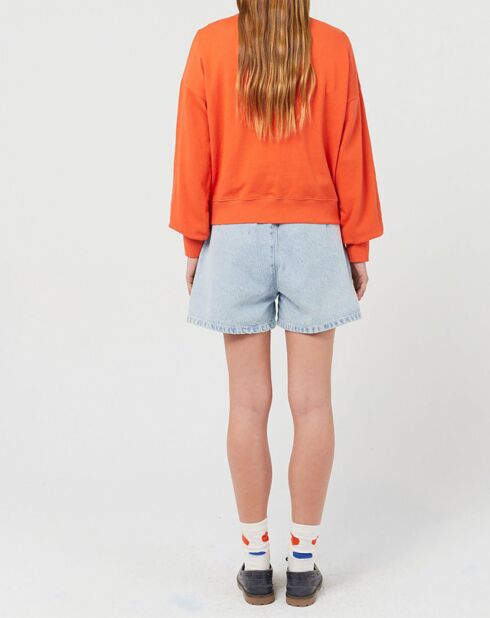 Sweat Cheval Blanc en Coton Bio x Smallable orange