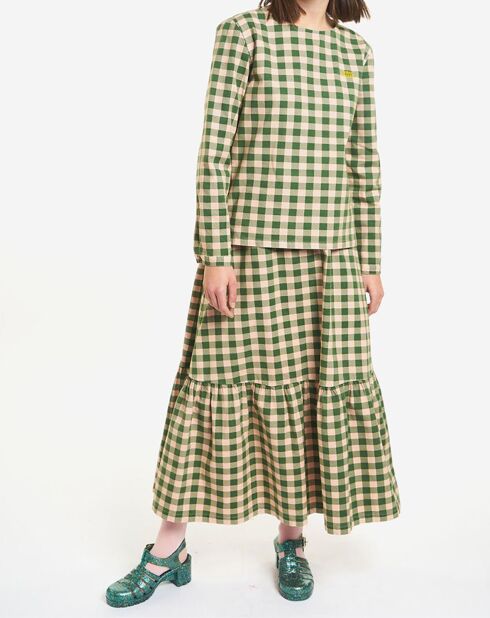 Blouse en Flanelle Carreaux verte