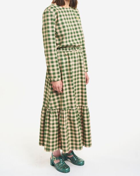 Blouse en Flanelle Carreaux verte