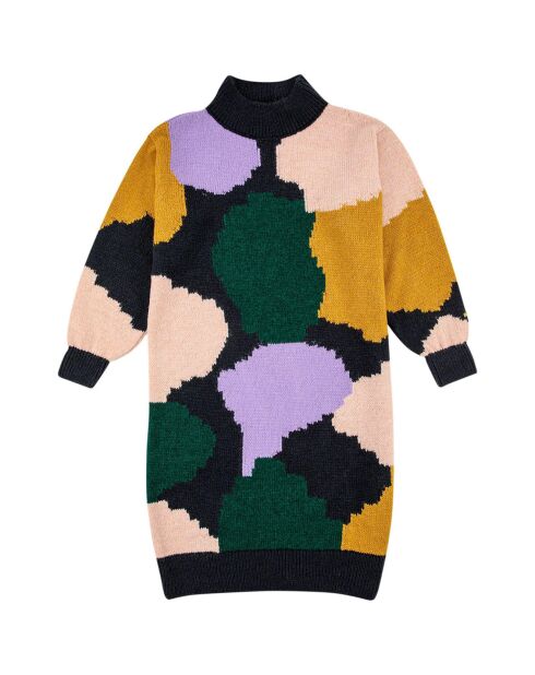 Robe Tricot Colorblock bleu nuit/multicolore