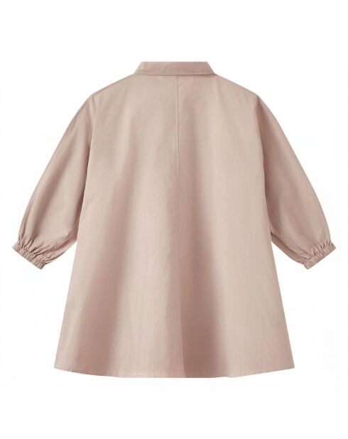 Robe en Popeline de Coton Anoda rose