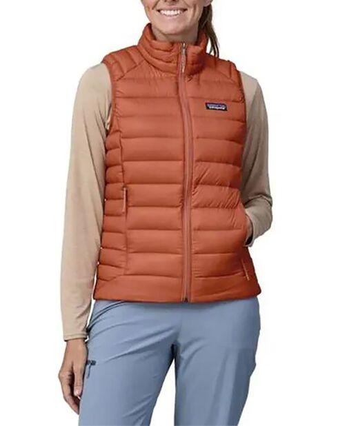 Doudoune Sans Manches Down Fibres Recyclées terracotta