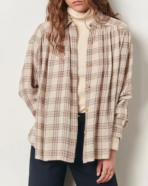 Chemise Licati Carreaux écrue