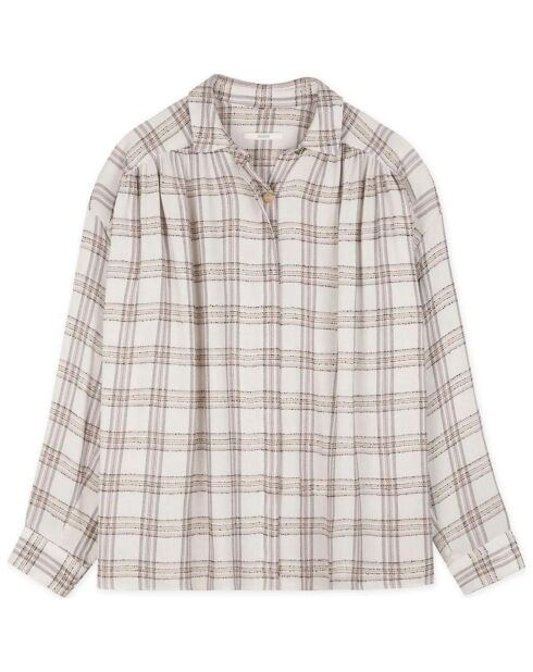 Chemise Licati Carreaux écrue