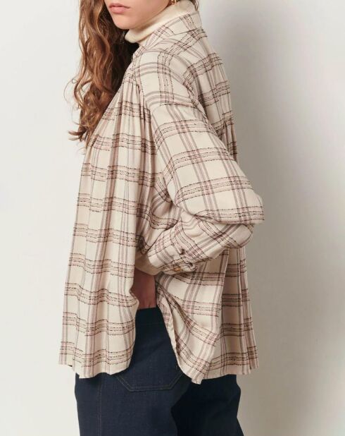 Chemise Licati Carreaux écrue