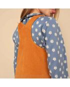 Robe Salopette Velours rouille