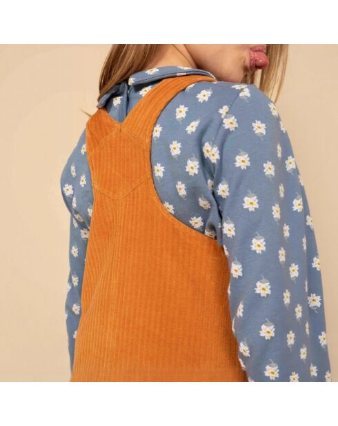 Robe Salopette Velours rouille