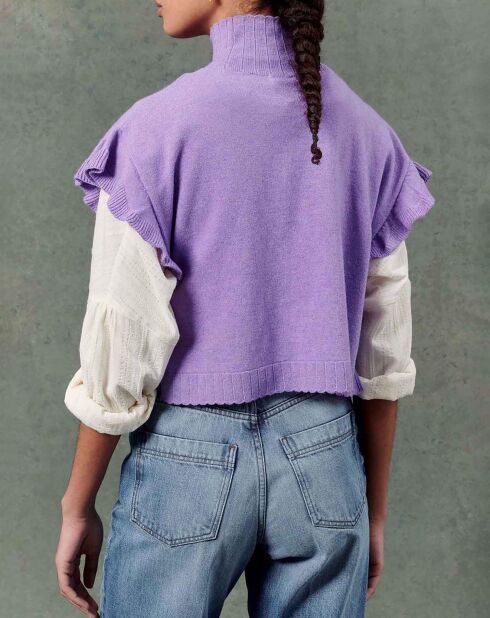 Alexoa ärmelloser Pullover aus Wollmischung, lila